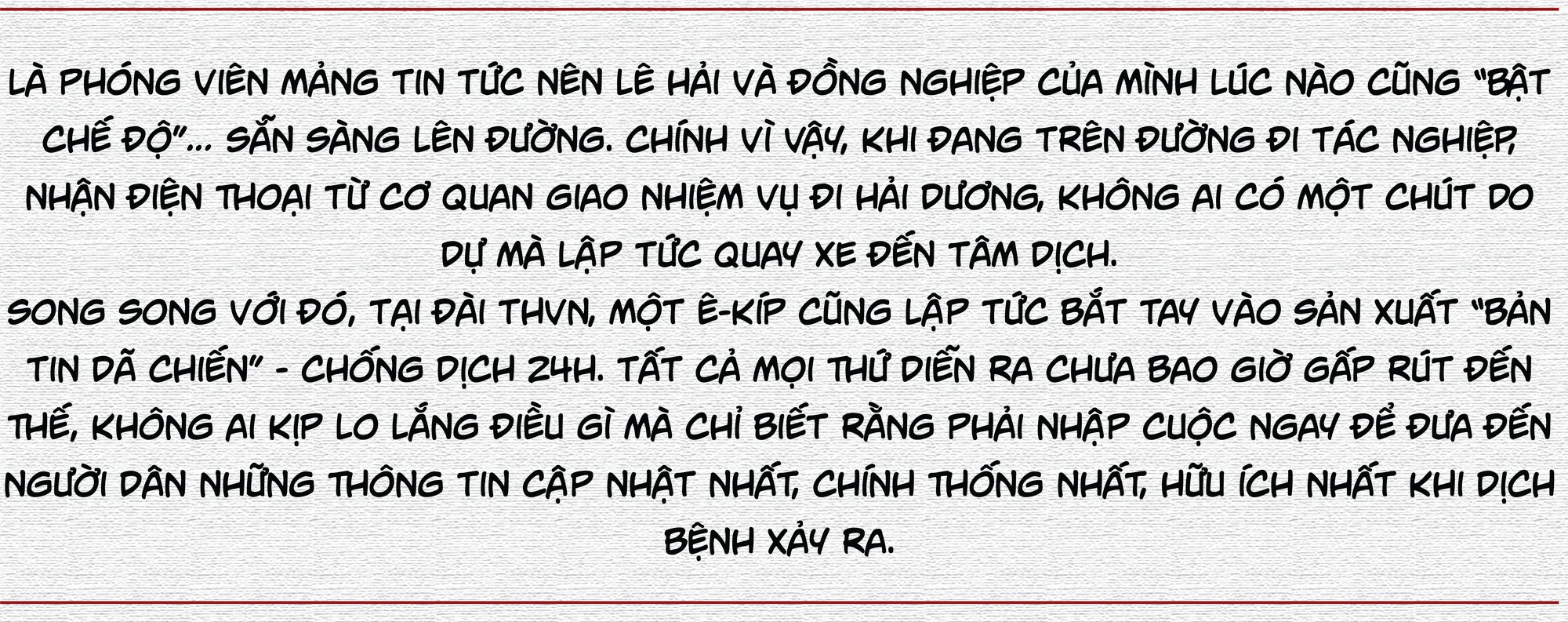 Phóng viên Y tế với “cú quay xe” về giữa tâm dịch Hải Dương - Ảnh 1.