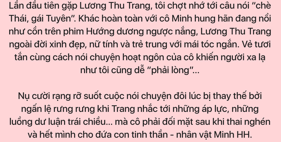 Lương Thu Trang: Tôi từng loay hoay đi tìm Minh HH trong Hướng dương ngược nắng - Ảnh 1.