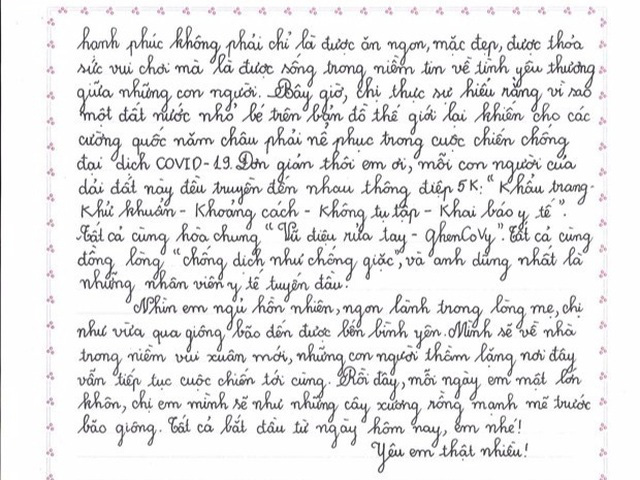 Nữ sinh giành giải Nhất viết thư UPU: Cảm hứng từ tâm dịch COVID-19 - Ảnh 5.