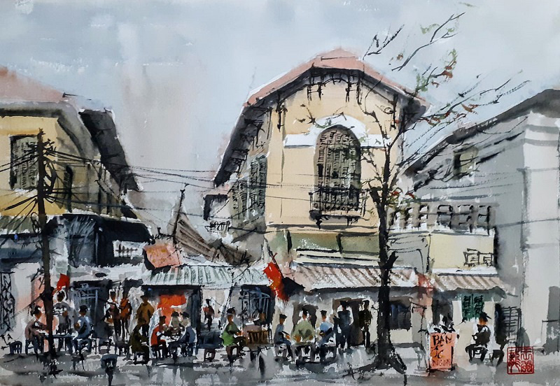
Hang Bun Street. Sketcher: Vuong Long
