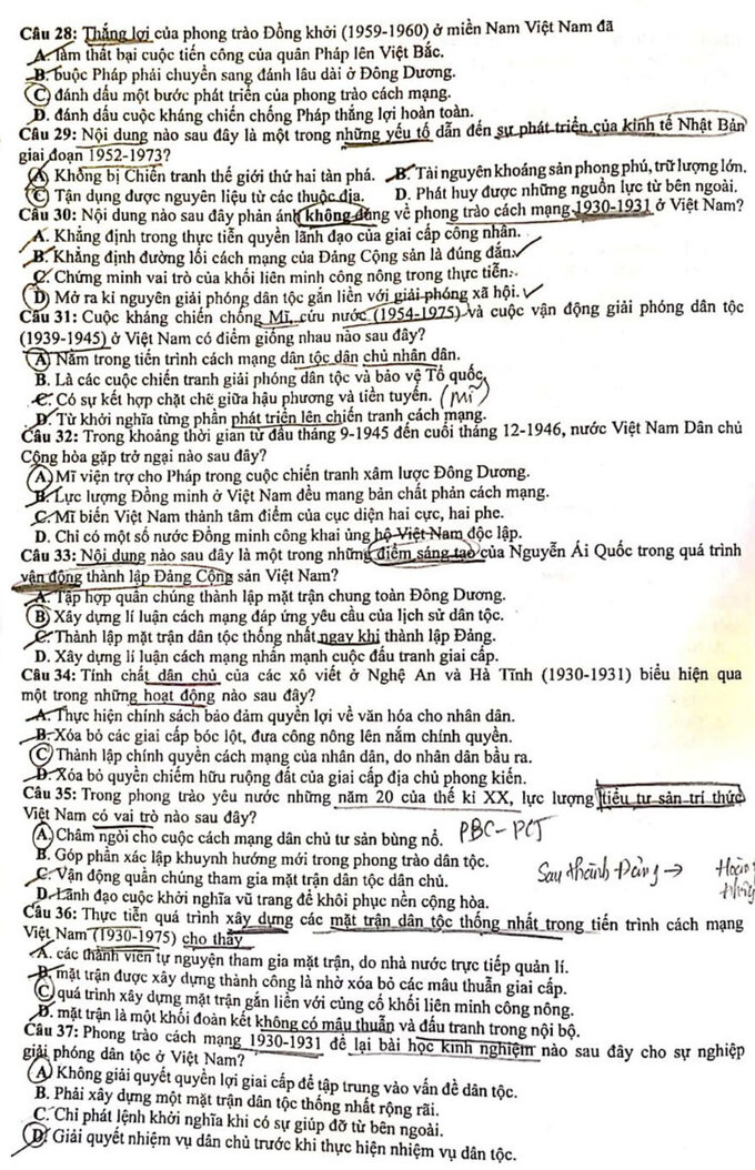 Gợi &yacute; đ&aacute;p &aacute;n b&agrave;i thi Khoa học x&atilde; hội kỳ thi tốt nghiệp THPT năm 2021 - Ảnh 3.