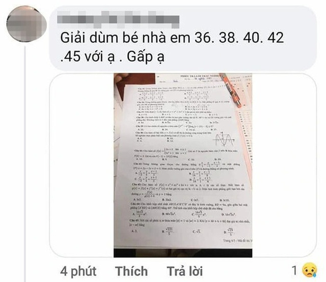 Vụ đề Toán đăng lên mạng: Lọt đề không phải lộ đề, xem xét trách nhiệm giáo viên coi thi - Ảnh 1.