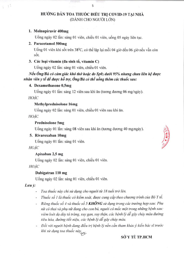 Cần lưu ý những gì khi sử dụng toa thuốc điều trị COVID-19 tại nhà? - Ảnh 1.