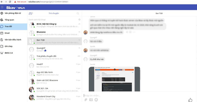 Hacker tung ảnh chụp màn hình nghi chứa tin nhắn nội bộ của BKAV - Ảnh 1. Hacker tung ảnh chụp màn hình nghi chứa tin nhắn nội bộ của BKAV - Ảnh 1.