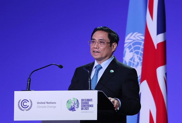 
Prime Minister Pham Minh Chinh speaks at COP26. (Photo: VNA)
