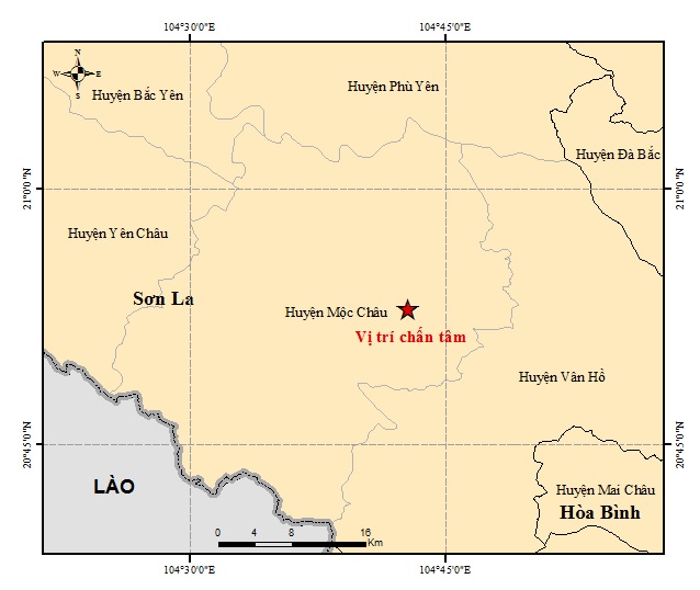 Động đất 3.2 độ Richter ở Mộc Châu, Sơn La - Ảnh 1.