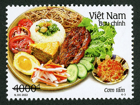 Bánh mì, cơm tấm được giới thiệu trên bộ tem “Ẩm thực Việt Nam” - Ảnh 3.