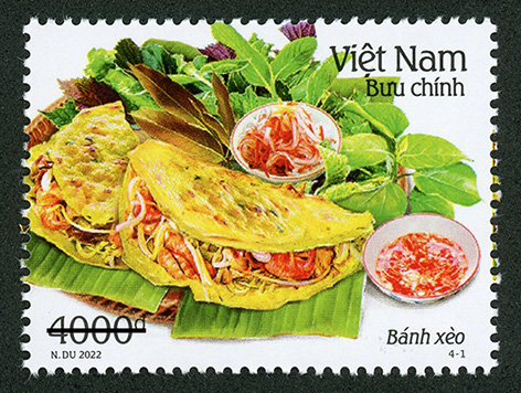 Bánh mì, cơm tấm được giới thiệu trên bộ tem “Ẩm thực Việt Nam” - Ảnh 1.