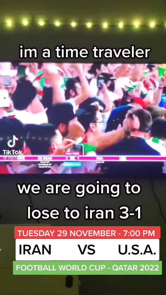 World Cup 2022: Tự nhận du hành thời gian, tiktoker tiết lộ kết quả trận Mỹ - Iran trước giờ bóng lăn - Ảnh 1.