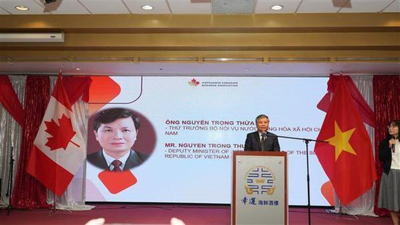 
Vietnamese Deputy Minister of Home Affairs Nguyen Trong Thua addressing the ceremony (Photo: VNA)

