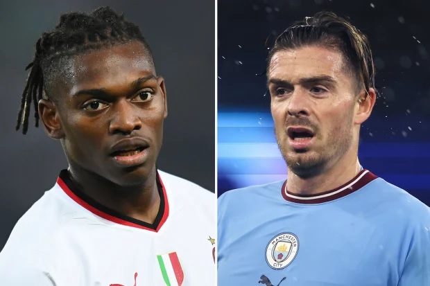 Man City muốn đổi Jack Grealish lấy Rafael Leao - Ảnh 1. Man City muốn đổi Jack Grealish lấy Rafael Leao - Ảnh 1.