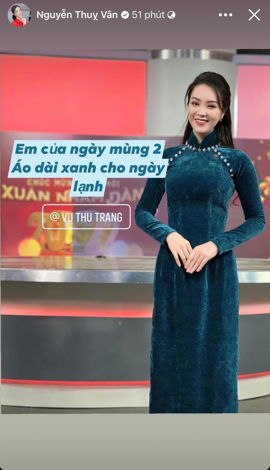 Loạt áo dài Xuân của Á hậu, BTV Thuỵ Vân - Ảnh 8. Loạt áo dài Xuân của Á hậu, BTV Thuỵ Vân - Ảnh 8.