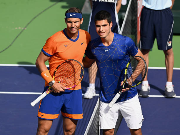 Hạ Carlos Alcaraz, Rafael Nadal vào chung kết Indian Wells 2022 - Ảnh 1.