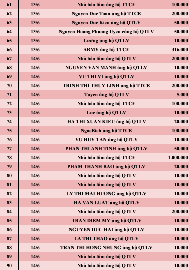 Quỹ Tấm lòng Việt: Danh sách ủng hộ tuần 3 tháng 6/2022 - Ảnh 3.