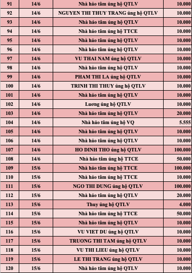 Quỹ Tấm lòng Việt: Danh sách ủng hộ tuần 3 tháng 6/2022 - Ảnh 4.