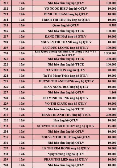 Quỹ Tấm lòng Việt: Danh sách ủng hộ tuần 3 tháng 6/2022 - Ảnh 8.