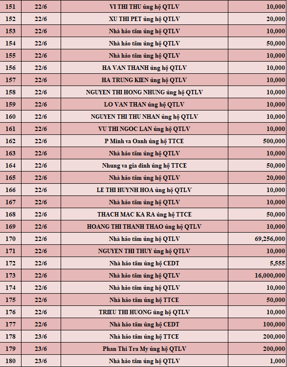 Quỹ Tấm lòng Việt: Danh sách ủng hộ tuần 4 tháng 6/2022 - Ảnh 6.