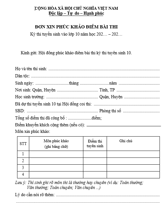 Thi vào lớp 10 Hà Nội: Thí sinh chỉ được phúc khảo 1 lần, trong vòng 6 ngày - Ảnh 1.