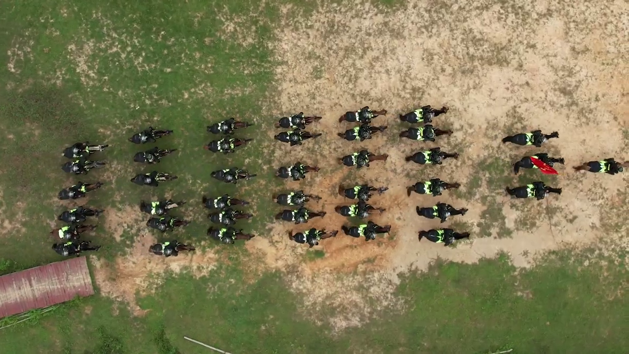 Ph&iacute;a sau m&agrave;n diễu h&agrave;nh m&atilde;n nh&atilde;n của Cảnh s&aacute;t cơ động kỵ binh - Ảnh 2.