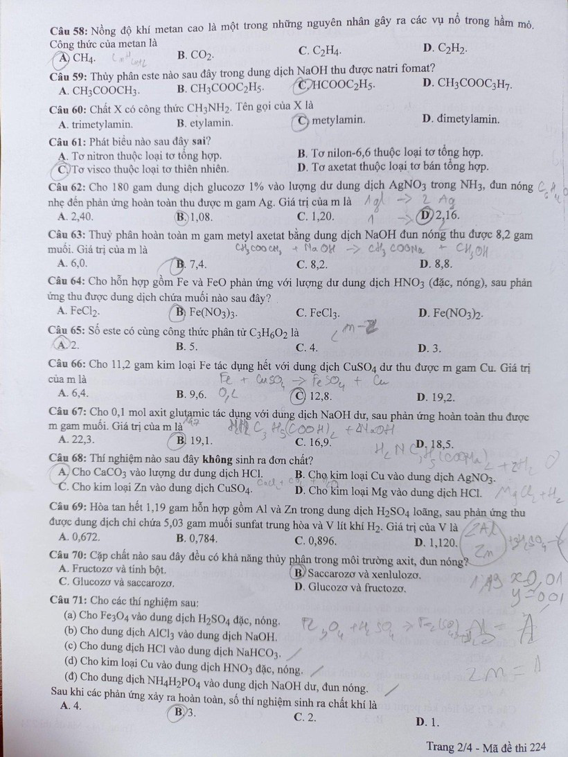 Gợi &yacute; đ&aacute;p &aacute;n m&ocirc;n H&oacute;a học tốt nghiệp THPT 2022 - Ảnh 2.