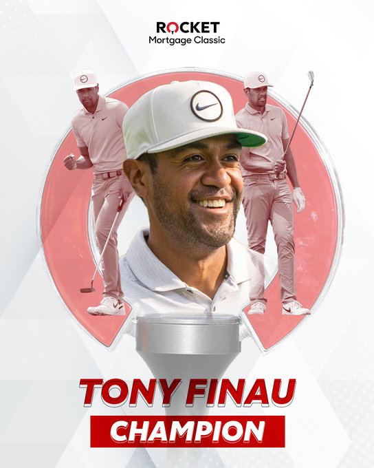 Tony Finau vô địch giải golf Rocket Mortgage Classic - Ảnh 1.