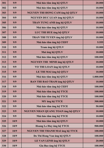 Quỹ Tấm lòng Việt: Danh sách ủng hộ tuần 2 tháng 9/2022 - Ảnh 11.