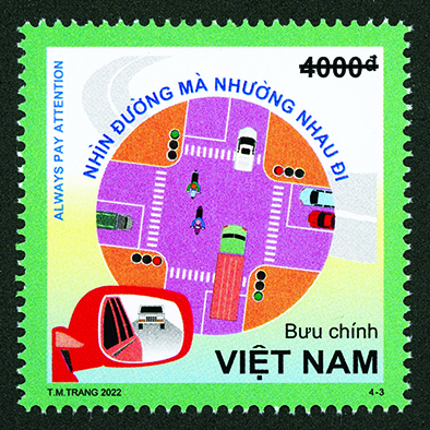 Phát hành bộ tem An toàn giao thông đường bộ (bộ 3) về 12 quy tắc vàng - Ảnh 3.