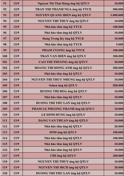 Quỹ Tấm lòng Việt: Danh sách ủng hộ tuần 3 tháng 9/2022 - Ảnh 4.