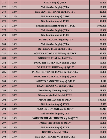 Quỹ Tấm lòng Việt: Danh sách ủng hộ tuần 4 tháng 9/2022 - Ảnh 10.