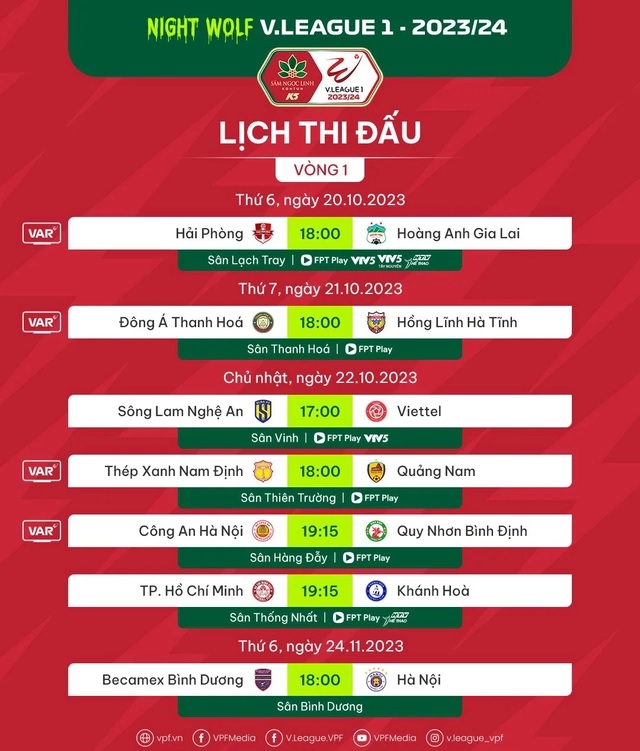 Lịch thi đấu và trực tiếp V.League hôm nay (20/10): Mùa giải mới bắt đầu - Ảnh 2.