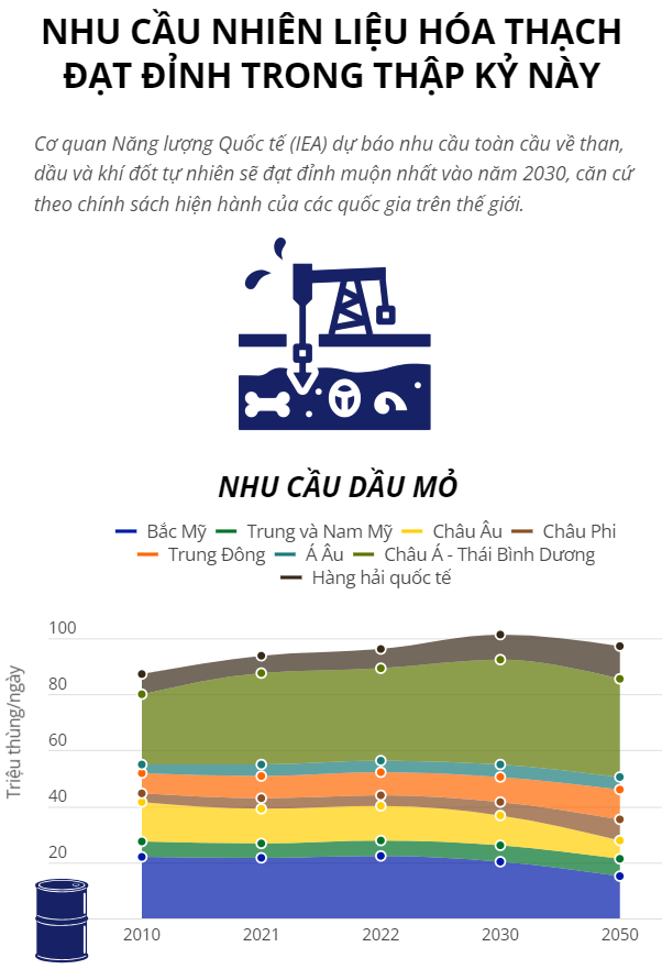 IEA: Nhu cầu nhiên liệu hóa thạch đạt đỉnh trong thập kỷ này - Ảnh 1.