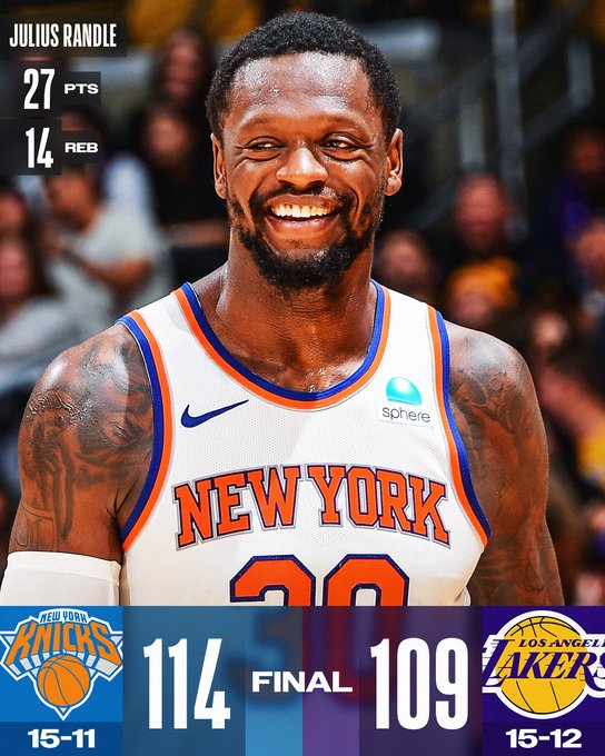 New York Knicks giành chiến thắng trên sân của Los Angeles Lakers - Ảnh 1.