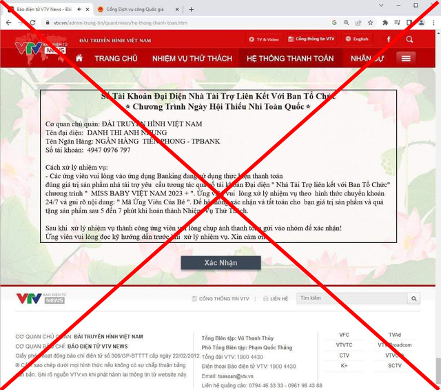 Giả mạo VTV trục lợi bất chính - Ảnh 3.
