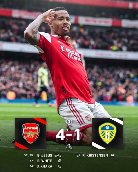 Thắng đậm Leeds United, Arsenal nối dài chuỗi trận thặng hoa   - Ảnh 1.