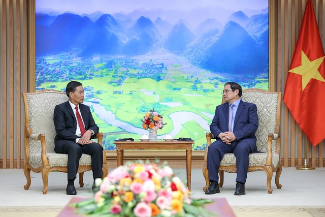 Thủ tướng Phạm Minh Chính tiếp Chủ tịch Ủy ban Trung ương Mặt trận Lào xây dựng đất nước - Ảnh 2. Thủ tướng Phạm Minh Chính tiếp Chủ tịch Ủy ban Trung ương Mặt trận Lào xây dựng đất nước - Ảnh 2.
