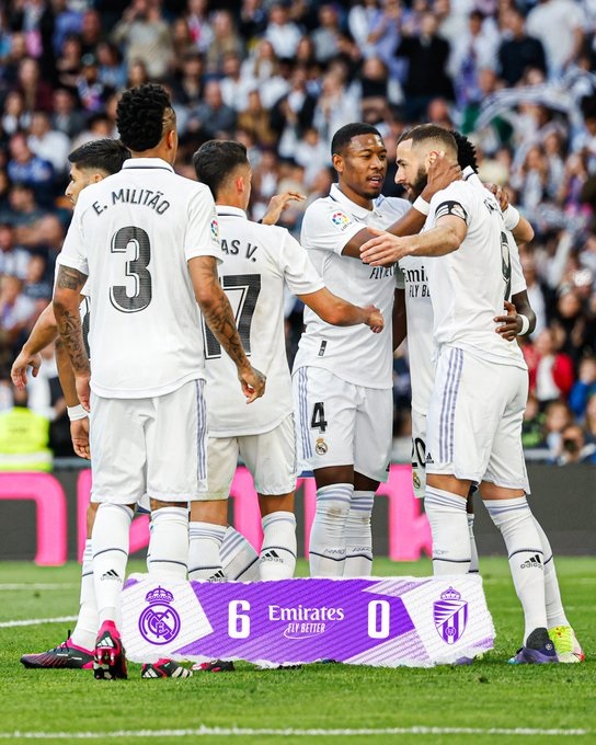 Benzema lập hat-trick trong 7 phút, Real Madrid thắng vùi dập Valladolid - Ảnh 1.