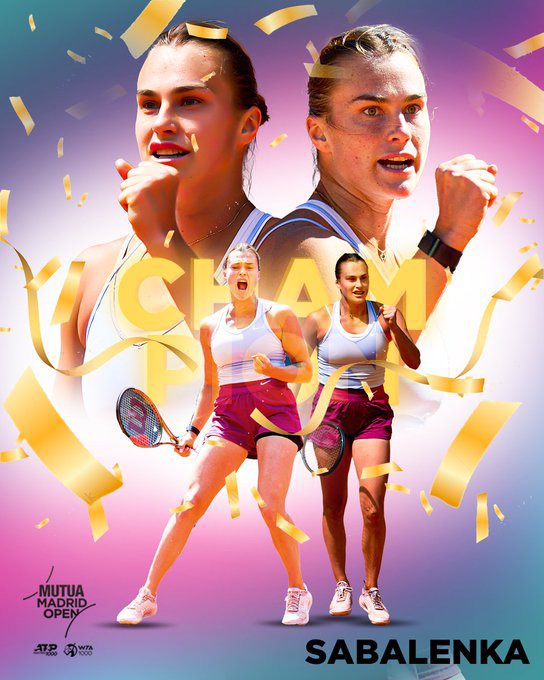 Aryna Sabalenka vô địch giải quần vợt Madrid mở rộng - Ảnh 1.