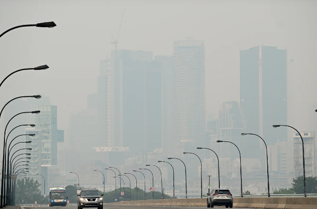 Montreal (Canada) có chất lượng không khí tồi tệ nhất khi cháy rừng hoành hành - Ảnh 2.
