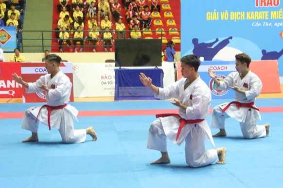 13 đoàn thể thao tranh tài tại Giải vô địch karate miền Nam lần thứ 2 năm 2023 - Ảnh 2.