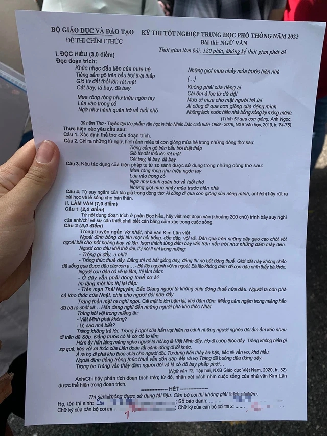 Vợ nhặt vào Đề thi Ngữ văn thi tốt nghiệp THPT 2023 - Ảnh 1.