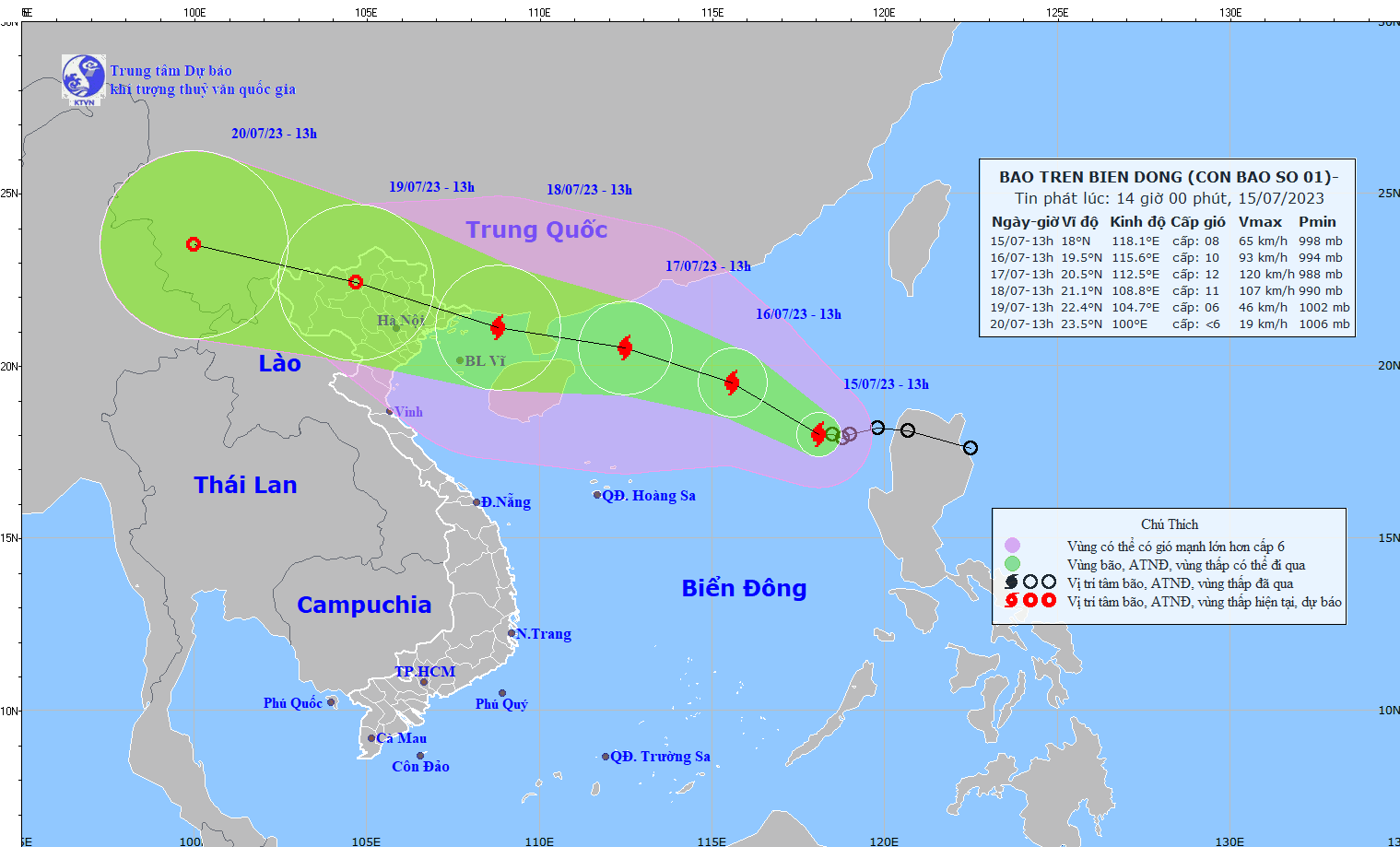 Áp thấp mạnh lên thành bão, cơn bão số 1 năm 2023 - Ảnh 1.