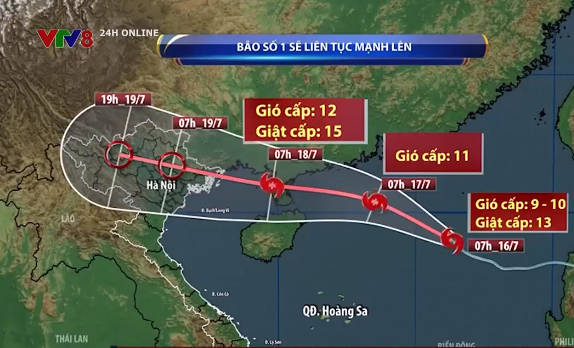 Bão số 1 tiếp tục mạnh lên - Ảnh 1.