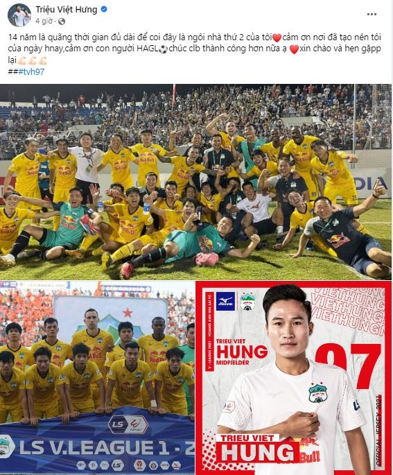 Triệu Việt Hưng chia tay Hoàng Anh Gia Lai - Ảnh 1.