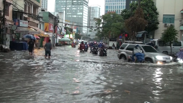 TP Hồ Chí Minh: Gần 100 cây xanh, trụ sắt đổ trong giông lốc - Ảnh 1.