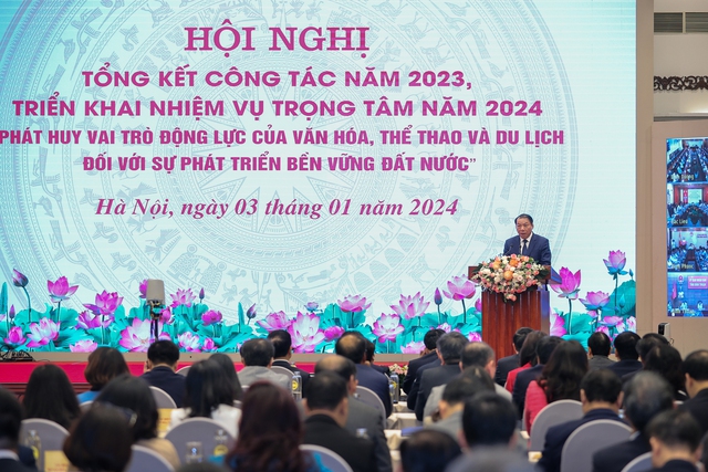 Thủ tướng dự Hội nghị tổng kết năm 2023, triển khai nhiệm vụ năm 2024 của ngành văn hóa, thể thao và du lịch - Ảnh 2.