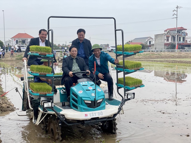 Thủ tướng xuống đồng cấy hái cùng nông dân, động viên sản xuất nông nghiệp - Ảnh 4.