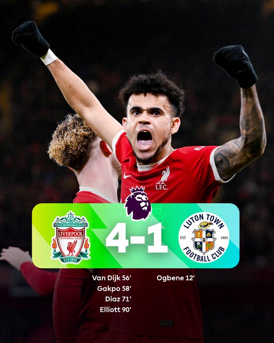 Liverpool ngược dòng thắng đậm Luton Town - Ảnh 1.