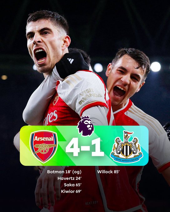 Arsenal giành chiến thắng đậm trước Newcastle - Ảnh 1.