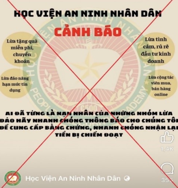 Giả mạo Học viện An ninh nhân dân để lừa đảo - Ảnh 1.