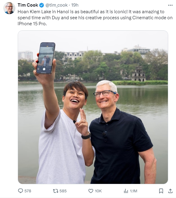 Lịch trình dày đặc của CEO Tim Cook tại Việt Nam - Ảnh 2.